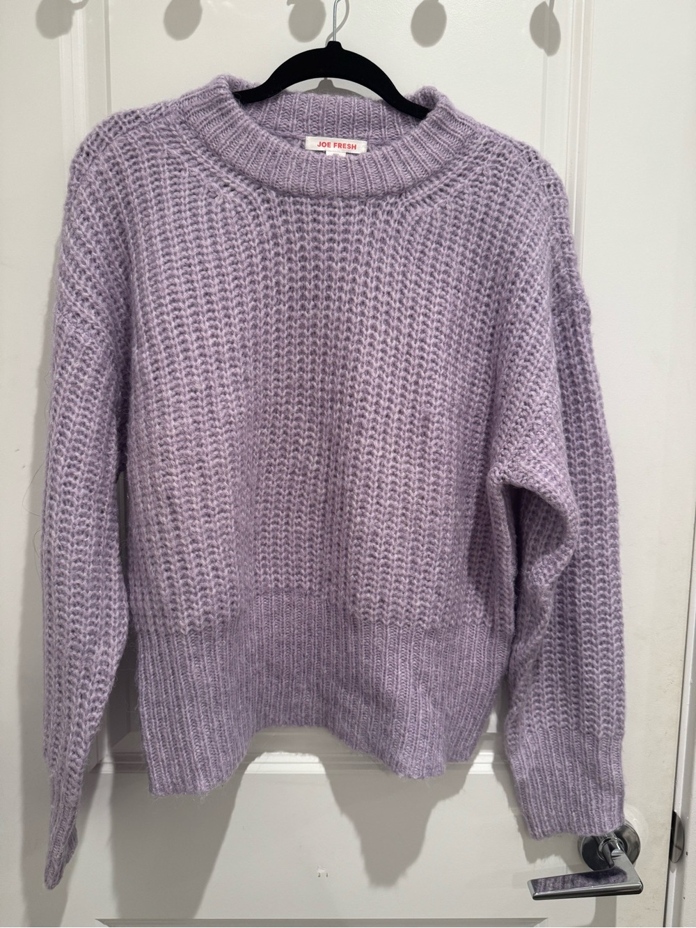 Joe Fresh Lilac Chunky Crewneck Sweater